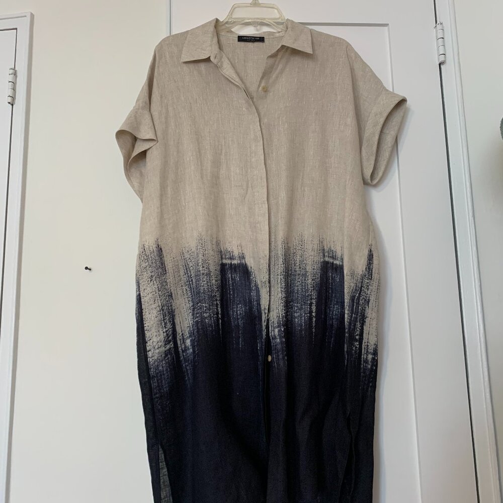 Lafayette 148 brushstroke dress Large